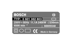 How to find your Bosch model number