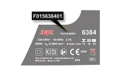 How to find your Skil model number
